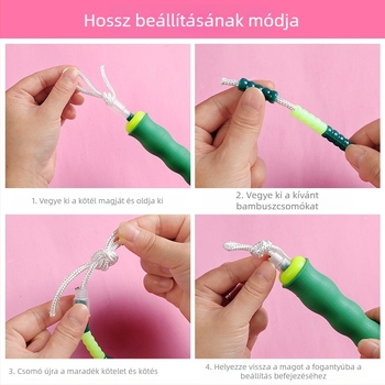 Gyerek ugrókötél - állítható, csomómentes, óvodától az 5. osztályig (Fizikai felszerelés)