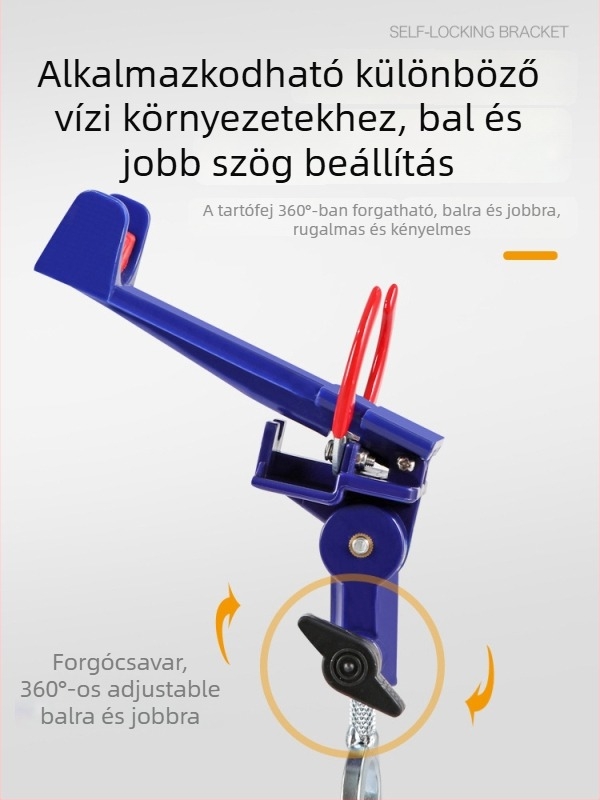 Rozsdamentes acél horgászbot tartó, rögzített, nem forog, nem hajlítható