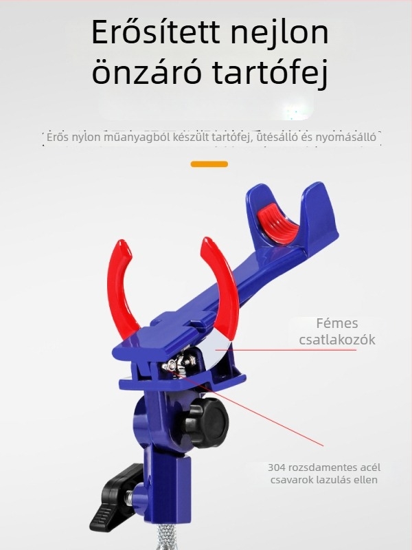 Rozsdamentes acél horgászbot tartó, rögzített, nem forog, nem hajlítható