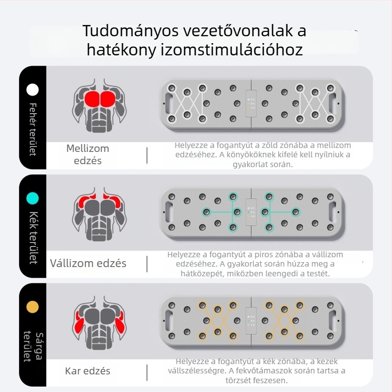 Összecsukható ABS tolódzkodó deszka otthoni fitneszhez – mellkas, has és kar edzés