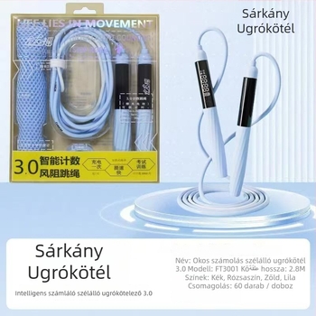 Shake Left and Right 3.0 ugrókötél szél elleni ellenállással, számlálóval és időmérővel, tölthető és állítható hosszúságú