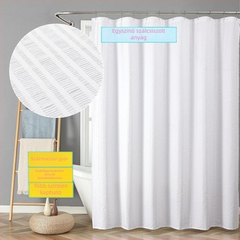 Poliészter fürdőszobai zuhanyfüggöny, vízálló, egyszínű, modern minimalista stílus