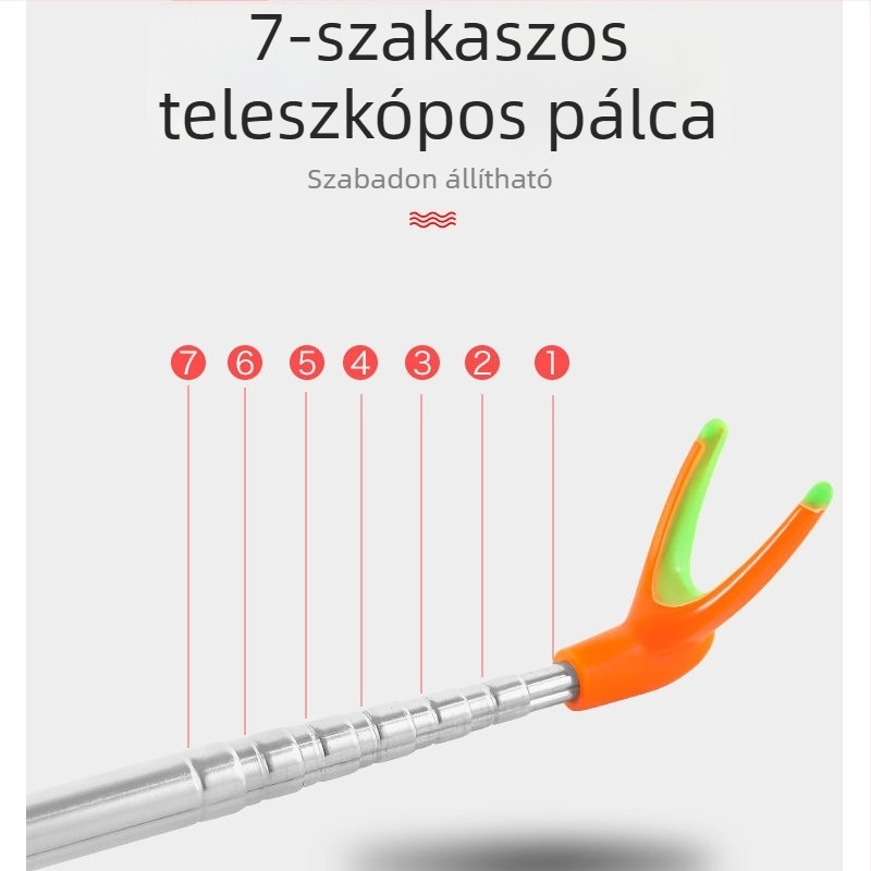 Turret stílusú horgászbot tartó rozsdamentes acélból, összecsukható, többirányú forgás