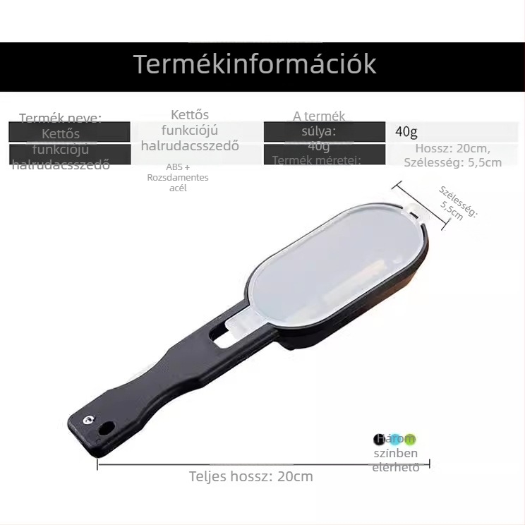 Kézi halpikkely reszelő fedővel – konyhai eszköz, multifunkciós, modern minimalista dizájn