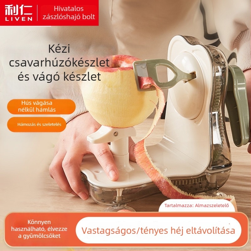 Liren kézihajtású forgó hámozó gyümölcsökhöz és zöldségekhez – műanyag, új kínai stílus