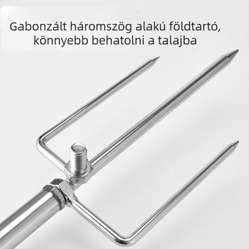3 az 1-ben etető tálca és horgászbot-tartó (kétfunkciós, rozsdamentes acél, többirányú forgás)