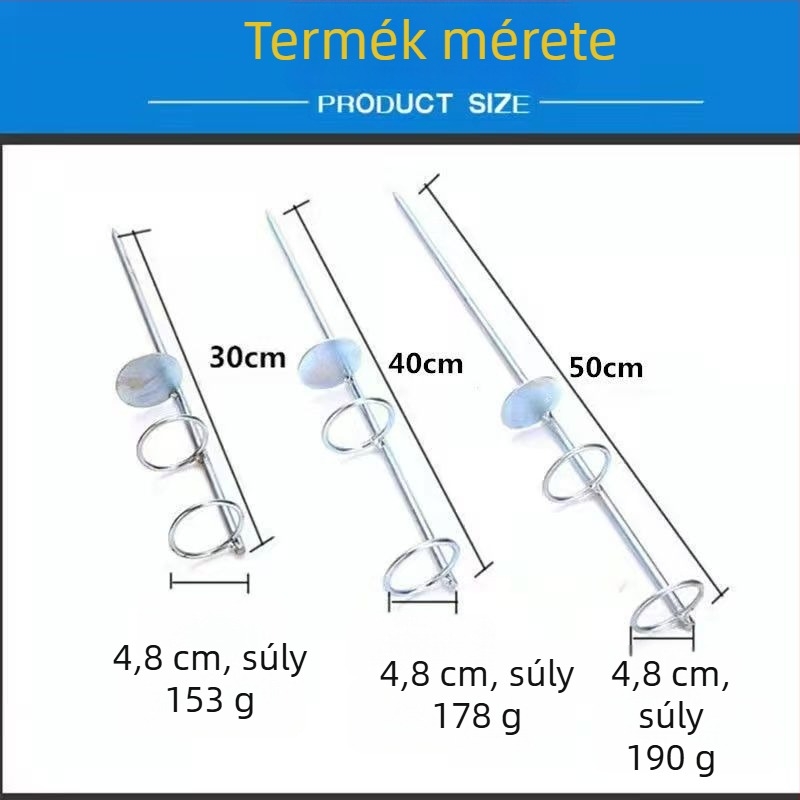 Tengeri horgászbot tartó, dupla körös, kétfunkciós, hosszabbított és megvastagodott tartó, hosszú dobásokhoz, rozsdamentes acélból