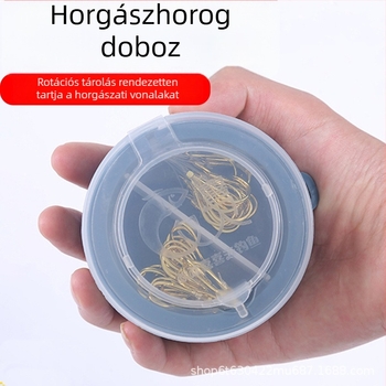 Tengeri horgászatához készült horogtároló doboz forgó rekesszel a vezetékekhez, nagy kapacitású ABS anyagból, Márka Other