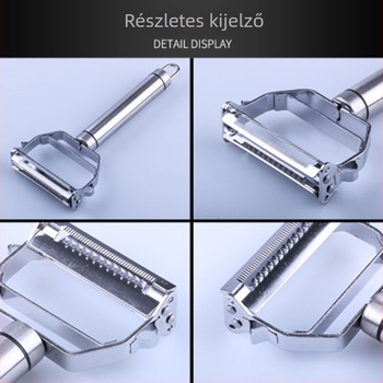 304 rozsdamentes acél kettős használatú reszelő dinnye és gyümölcsök számára – reszelés és szeletelés funkcióval