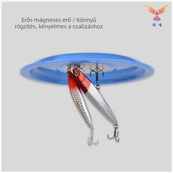 Csali tál alakú, egy rétegű, erős magnet, mini hordozható műanyag horgász kiegészítő