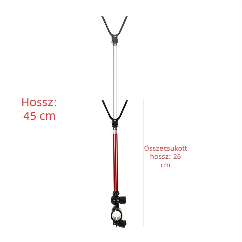 Yujia Horgászbot-tartó – Gyorsfelszabadítású rendszer, Háromszakaszos teleszkópos, Anyag PC