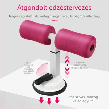 Fix lábtámaszos felülés segítő eszköz, vákuumcsés hasi edző, karcsúsító derekú fitnesz készülék, nem összecsukható, 600 g, alkalmas irodába, otthonra és szabadtérre