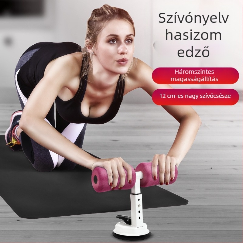 Fix lábtámaszos felülés segítő eszköz, vákuumcsés hasi edző, karcsúsító derekú fitnesz készülék, nem összecsukható, 600 g, alkalmas irodába, otthonra és szabadtérre