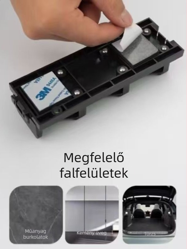 Fali horgászbot-kiállító tartó — fúrás nélküli szerelés, műanyag + UV-s puha anyag, 3 és 9 rekeszes kialakítás