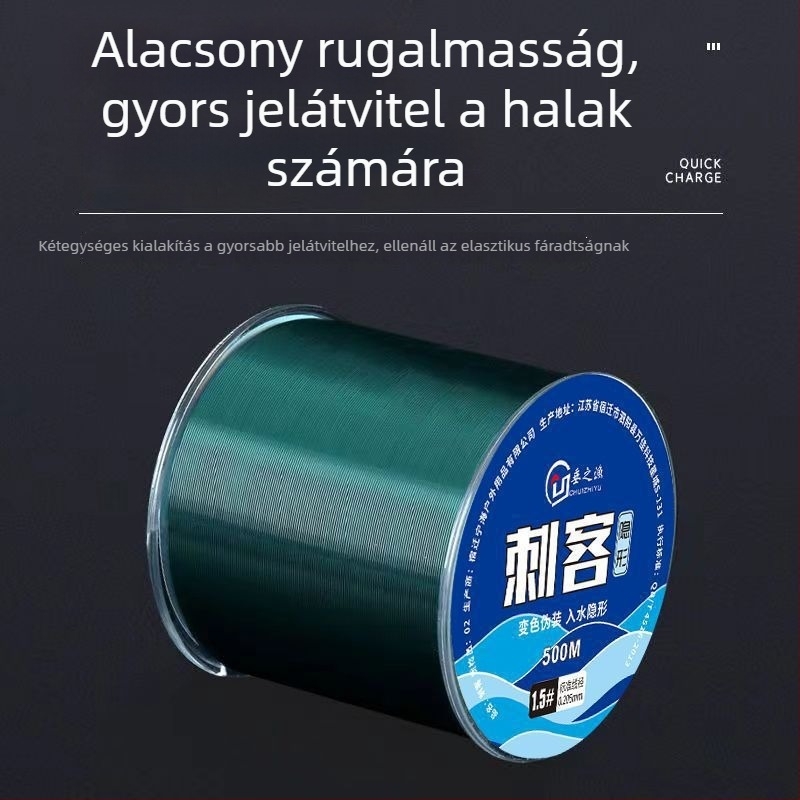 Importált nejlon horgász damil foltos mintázattal, láthatatlan fő damil, ultra puha előke