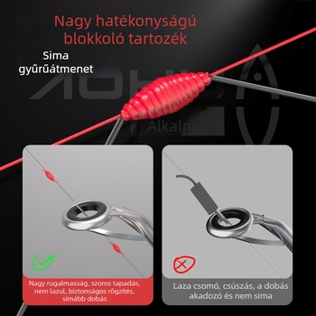 Aohu rugalmas zsinór pozicionáló gyöngy csúszó úszóhoz – hosszú dobású sziklához
