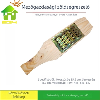 Három az egyben, fa alapú zöldségszeletelő és reszelő