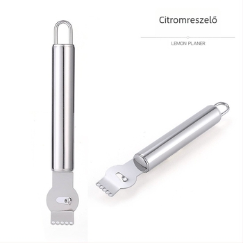 Rozsdamentes acél citrom reszelő és hámozó, multifunkcionális konyhai eszköz, modern minimalist dizájn