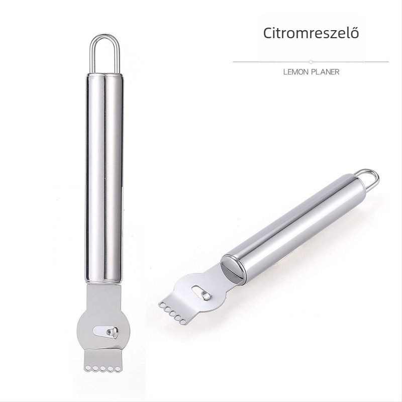 Rozsdamentes acél citrom reszelő és hámozó, multifunkcionális konyhai eszköz, modern minimalist dizájn