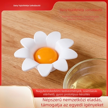 Krizantémás tojásfehérje szeparáló, műanyag, kézi működtetésű, kód 897326574, modern minimalist stílus, háztartási használatra