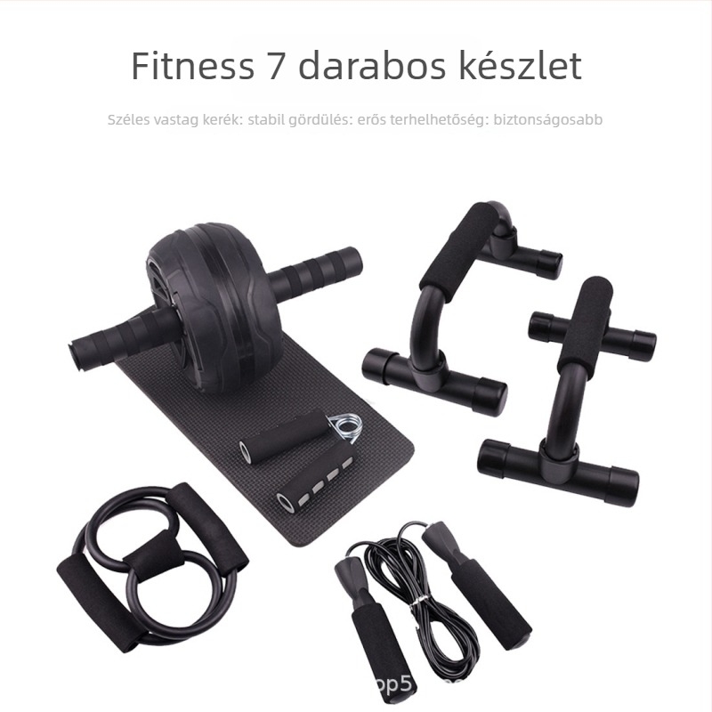 Hasizom görgő – Heted darabos készlet fekvőtámasz tartóval és markolatokkal, YINING, 1,38 kg, összecsukhatatlan