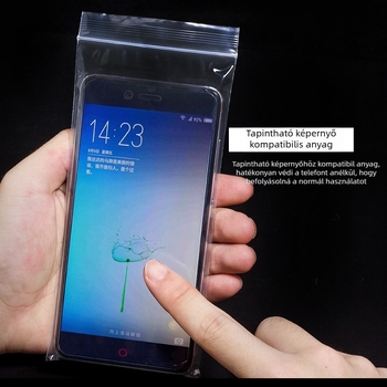 Önzáró műanyag zacskó mobiltelefonokhoz – blown-film folyamat, műanyag anyag, nyomtatott logó