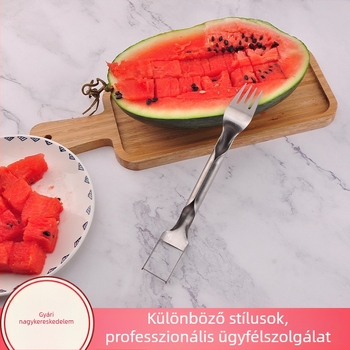 Kétfunkciós dinnyevágó és többfunkciós gyümölcsvilla otthoni használatra, kis méret, kényelmes kialakítás, testreszabható