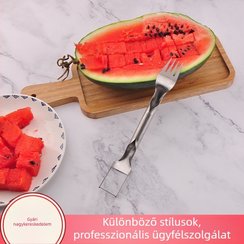Kétfunkciós dinnyevágó és többfunkciós gyümölcsvilla otthoni használatra, kis méret, kényelmes kialakítás, testreszabható