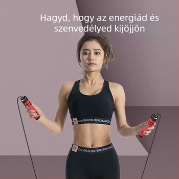 Acélhuzalos ugrókötél, állítható, PVC anyagú, gyermekeknek, fitnesz eszköz, 2025 ősz
