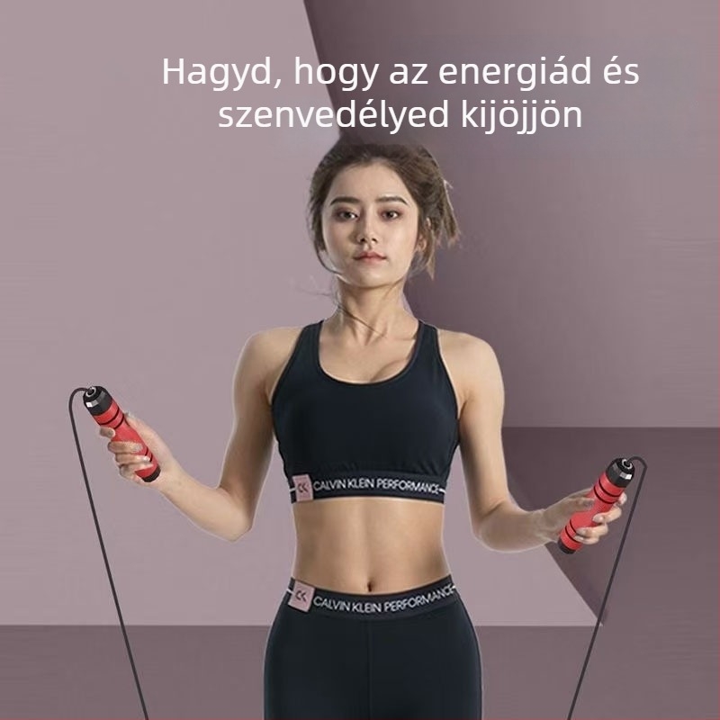Acélhuzalos ugrókötél, állítható, PVC anyagú, gyermekeknek, fitnesz eszköz, 2025 ősz