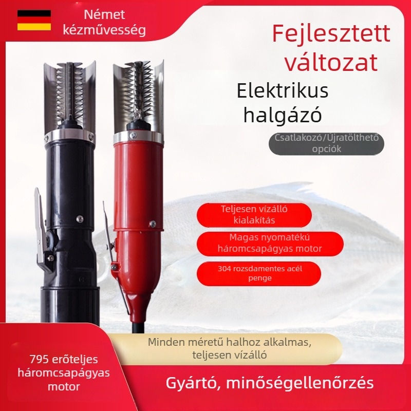 Zárt elektromos pikkely eltávolító készülék, vezetékes és vezeték nélküli üzemmóddal, automata, háztartási és professzionális felhasználásra