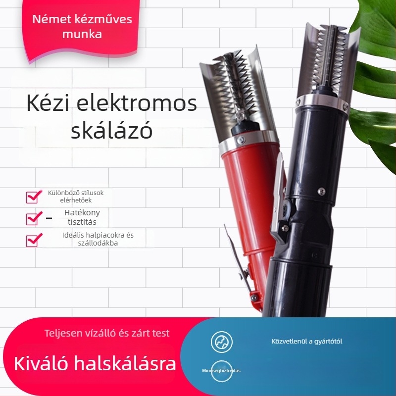 Zárt elektromos pikkely eltávolító készülék, vezetékes és vezeték nélküli üzemmóddal, automata, háztartási és professzionális felhasználásra