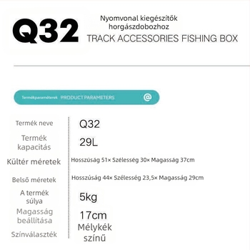 Horgász doboz, Continuous Ball márka, PP anyag, kapacitás 25–32