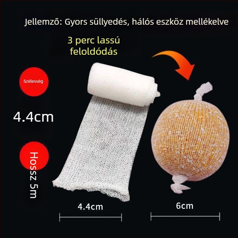 Vízben oldódó horgász háló halak vonzására, 2–10 perc alatt oldódik fel, erőteljes dobás