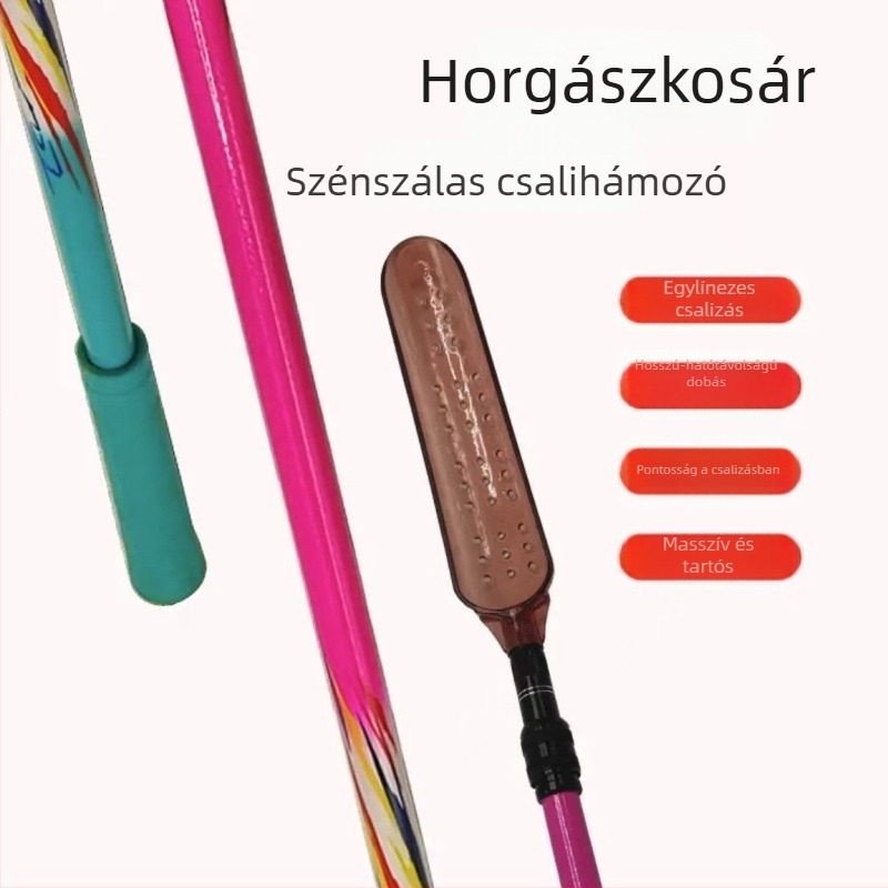 PC anyagból készült etető dobókészülék teleszkópos kanál fejjel, hosszú dobású horgászkiegészítő