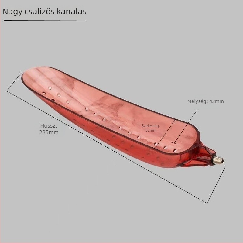 PC anyagból készült etető dobókészülék teleszkópos kanál fejjel, hosszú dobású horgászkiegészítő