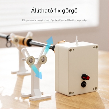 DIY horgászbot vezetőgyűrűinek tekerőgépe epoxigyanta bevonattal (PVC)