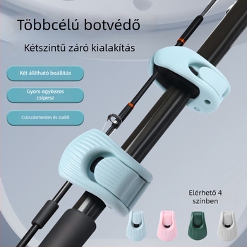 Horgászbot-tartó, kétfokozat állítható csat, többfunkciós tárolóklipsz, botvédő, műanyagból
