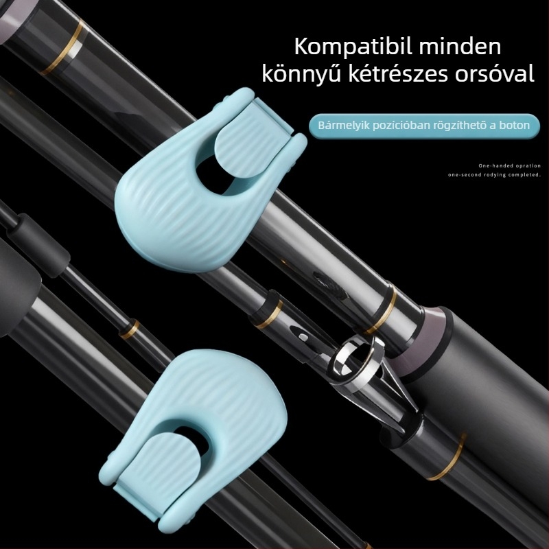 Horgászbot-tartó, kétfokozat állítható csat, többfunkciós tárolóklipsz, botvédő, műanyagból