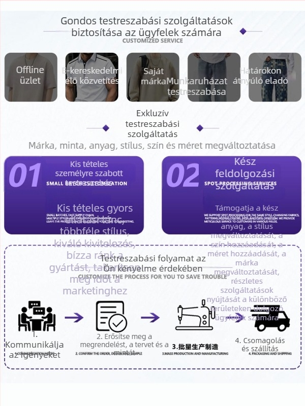 Shanggu Férfi denimnadrág scimitar-széles lábakkal és repedt lyukakkal, alacsony derék, egyenes szabás