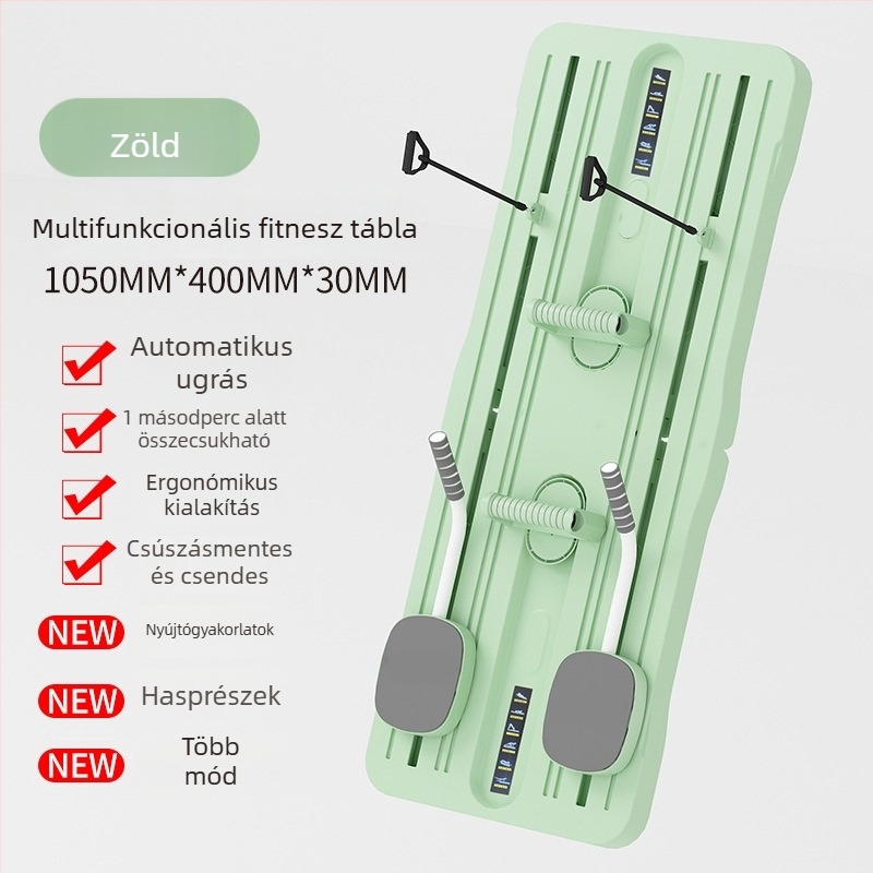 6-in-1 összetett hasizom deszka, összecsukható edzőeszköz otthoni használatra, tömeg: 4 kg, modell: Multifunkcionális 6-az-1 hasizom deszka