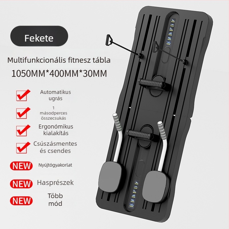 6-in-1 összetett hasizom deszka, összecsukható edzőeszköz otthoni használatra, tömeg: 4 kg, modell: Multifunkcionális 6-az-1 hasizom deszka