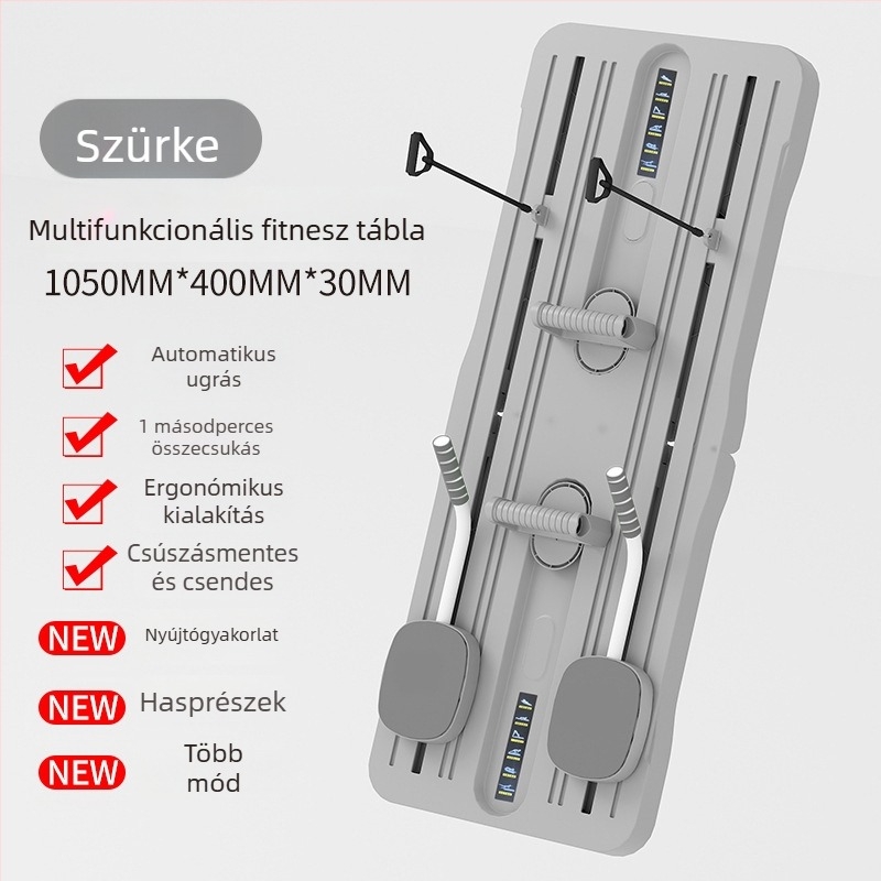 6-in-1 összetett hasizom deszka, összecsukható edzőeszköz otthoni használatra, tömeg: 4 kg, modell: Multifunkcionális 6-az-1 hasizom deszka