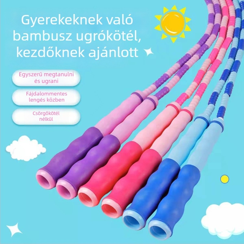 Bambusz szegmentált ugróköt gyerekeknek, óvodába és az első osztályba alkalmas (Specifikáció 3)