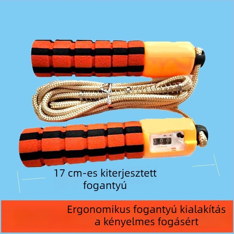 Számláló ugrókötél beltéri edzéshez – unisex, felnőttek és gyerekek számára, állítható hossz, számoló funkcióval