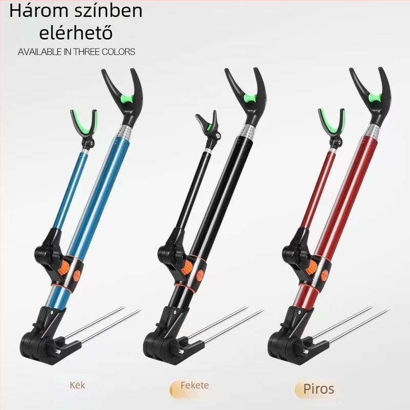 Többcélú horgászbot-tartó földre szúráshoz és hátsó szerelhető állvány, megerősített, rozsdamentes acélból (Márka Shine; Eredet: Kína; Anyag: Rozsdamentes acél)