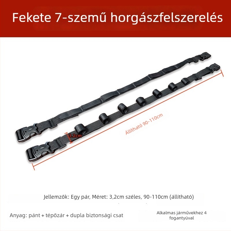 Kaixiu Autó tetőre szerelt horgászbot-tartó, mennyezetre rögzített tároló, PP anyag, Kínában gyártott