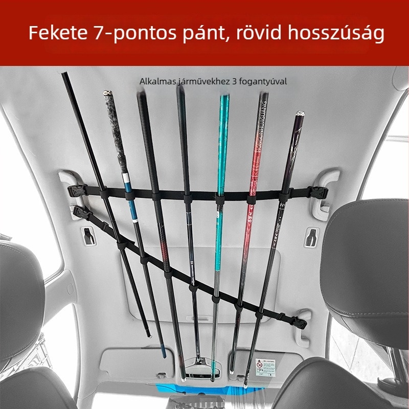 Kaixiu Autó tetőre szerelt horgászbot-tartó, mennyezetre rögzített tároló, PP anyag, Kínában gyártott