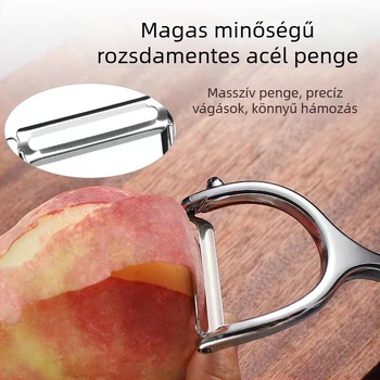 Cinkötvözetből készült Y-alakú hámozó gyümölcsökhöz, zöldségekhez és burgonyához