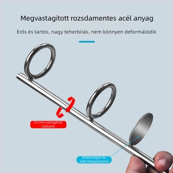 Zhao taigong rozsdamentes acél földbázisú horgászbot-tartó, többirányú forgatás, dupla gyűrűs tartó